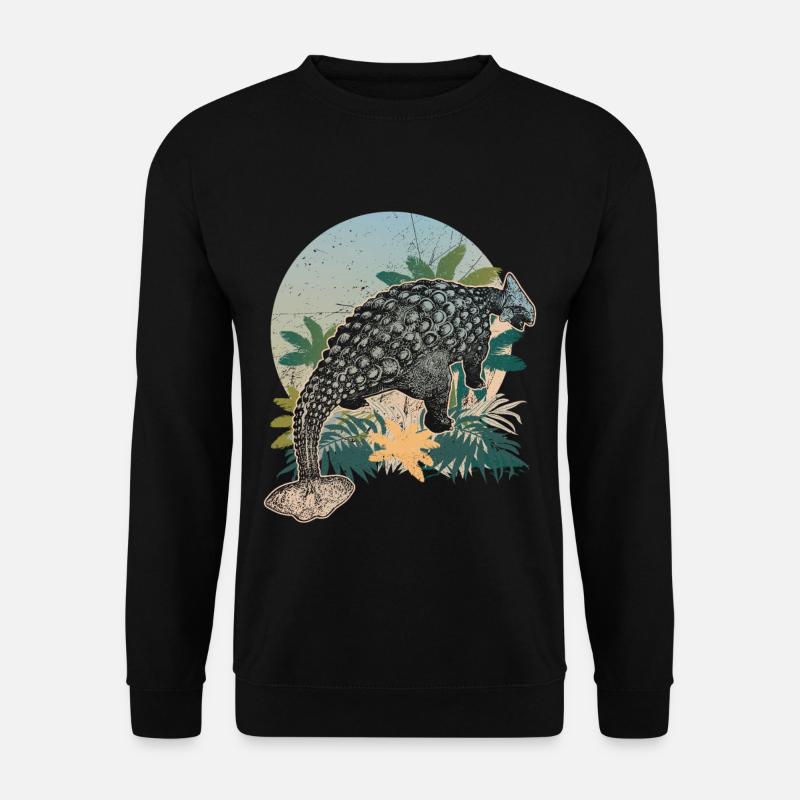 Dinosaurier der Urzeit Ankylosaurus - Unisex Pullover - Schwarz
