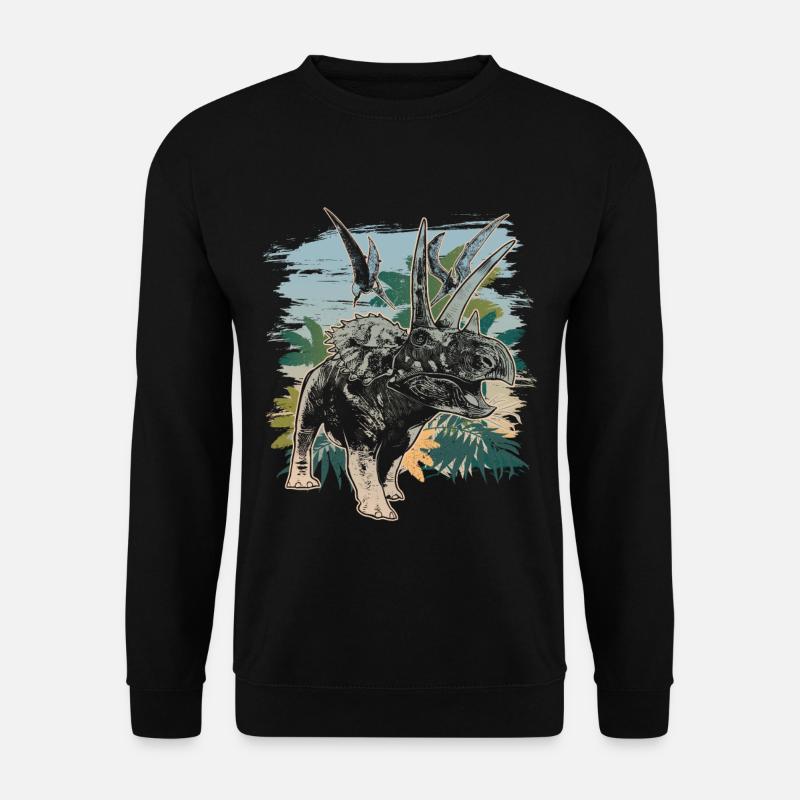 Coahuilaceratops Dinosaurier Dschungel Wildnis - Unisex Pullover - Schwarz