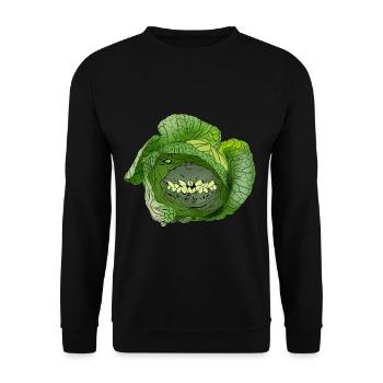 Mauvaise idée de cadeau de laitue pour une alimentation saine - Sweat-shirt Unisexe - noir - Devant - Alina (178cm) & Michal (187cm)
