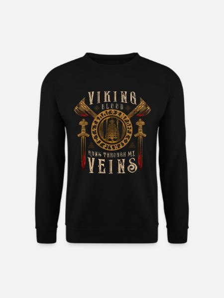 Viking blood flows through my veins - Unisex Sweatshirt - black