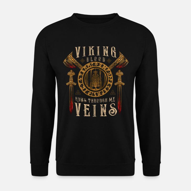 Viking blood flows through my veins - Unisex Sweatshirt - black