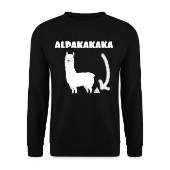 Alpakakaka - Unisex Pullover - Schwarz - Vorne - Alina (178cm) & Michal (187cm)