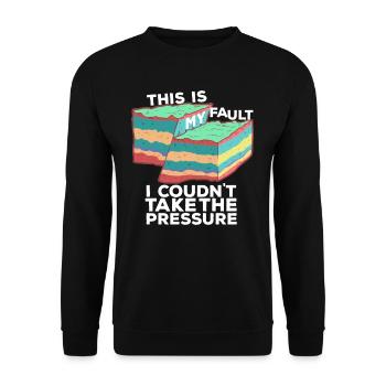 Tremblement de terre - Je ne pouvais pas supporter la pression - Sweat-shirt Unisexe - noir - Devant - Alina (178cm) & Michal (187cm)