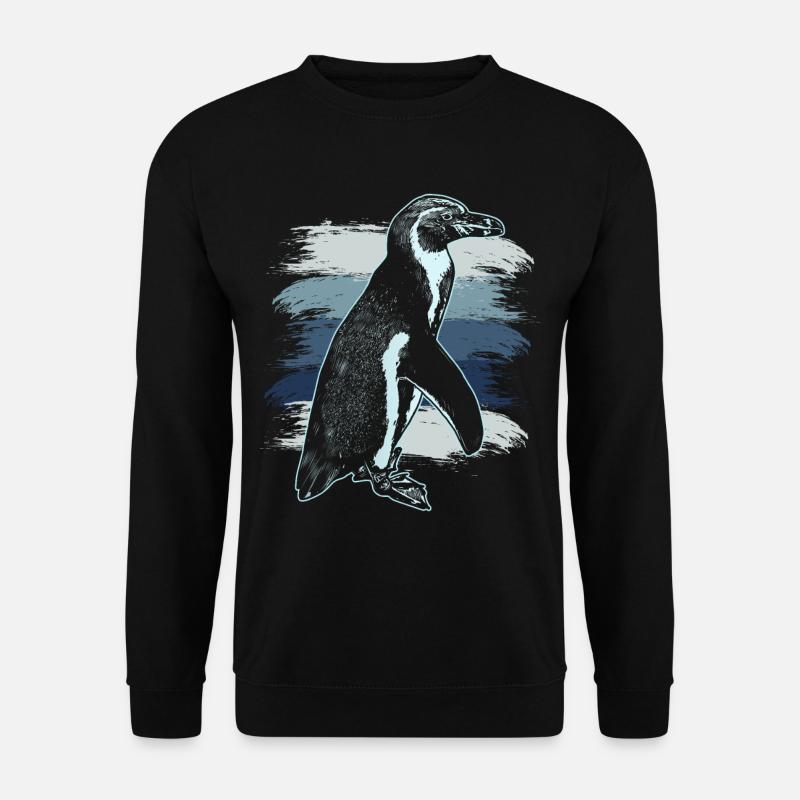 Pinguin Kaiserpinguin Arktis Südpol Schnee - Unisex Pullover - Schwarz