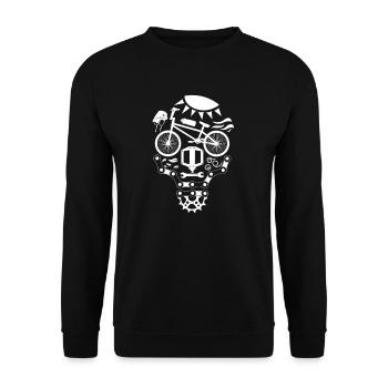 BMX design birthday - Unisex Sweatshirt - black - Front - Alina (178cm) & Michal (187cm)