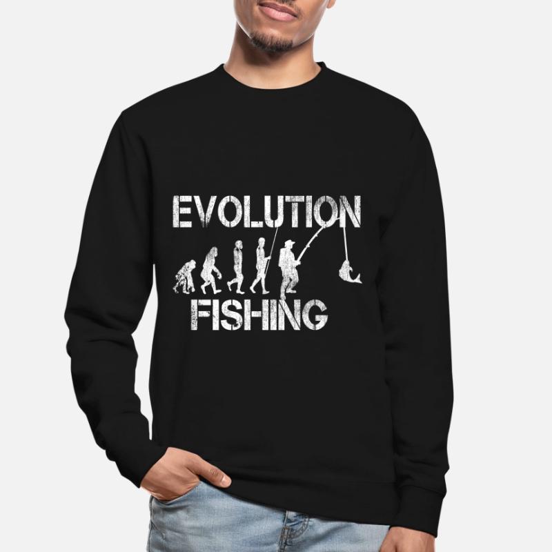 Pêche pêche pêche crochets Evolution Sweat-shirt Unisexe