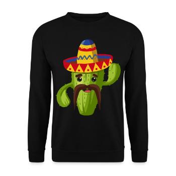 Cactus mexicain - Sweat-shirt Unisexe - noir - Devant - Alina (178cm) & Michal (187cm)
