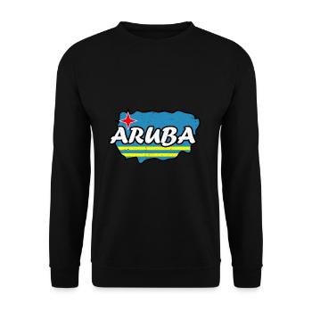 Aruba Oranjestad Caribbean Islands holiday gift - Unisex Sweatshirt - black - Front - Alina (178cm) & Michal (187cm)