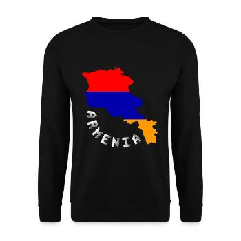 Armenia Jerwan Country Europe Asia Gift - Unisex Sweatshirt - black - Front - Alina (178cm) & Michal (187cm)
