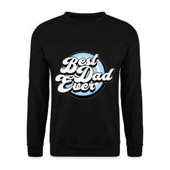 Father's Day Men's Day Dad's Day is the best - Unisex Sweatshirt - black - Front - Alina (178cm) & Michal (187cm)