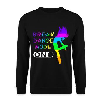 Break Dance Hip Hop Dancing Rhythm Music Gift - Unisex Sweatshirt - black - Front - Alina (178cm) & Michal (187cm)