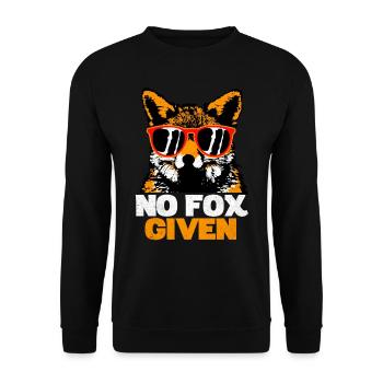 Fox - Unisex Sweatshirt - black - Front - Alina (178cm) & Michal (187cm)