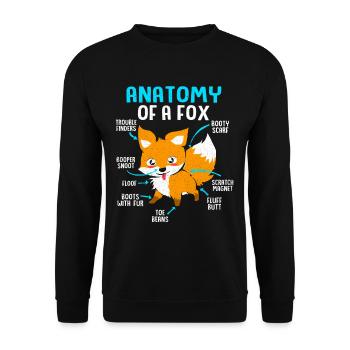 Fox - Unisex Sweatshirt - black - Front - Alina (178cm) & Michal (187cm)
