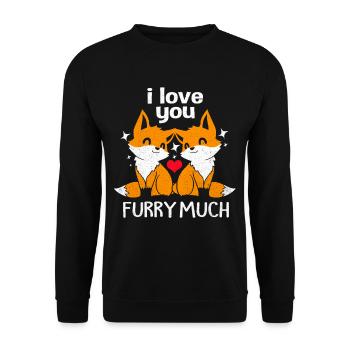 Fox - Unisex Sweatshirt - black - Front - Alina (178cm) & Michal (187cm)