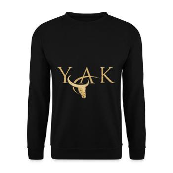 Yak Himalaya Asie Laine Cachemire Animal Cadeau - Sweat-shirt Unisexe - noir - Devant - Alina (178cm) & Michal (187cm)