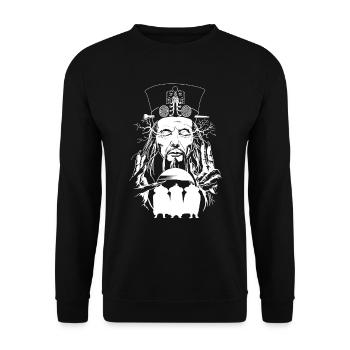 Big trouble in little china mit Lo Pans Geschenk - Unisex Pullover - Schwarz - Vorne - Alina (178cm) & Michal (187cm)