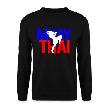 Muay Thai - Sweat-shirt Unisexe - noir - Devant - Alina (178cm) & Michal (187cm)