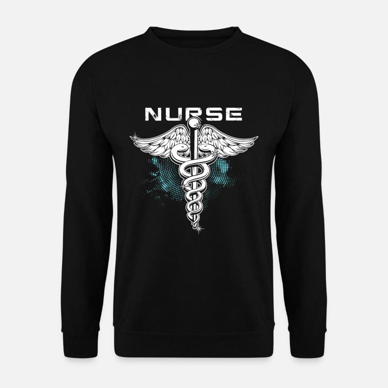 weiß Krankenschwester Gesundheit Geschenk - Unisex Pullover - Schwarz
