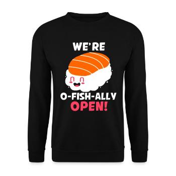 Sushi Go Riz Japon Tokyo Miso Nigiri Maki Udon - Sweat-shirt Unisexe - noir - Devant - Alina (178cm) & Michal (187cm)