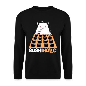 Sushi Go Rice Japan Tokyo Miso Nigiri Maki Udon - Unisex Sweatshirt - black - Front - Alina (178cm) & Michal (187cm)