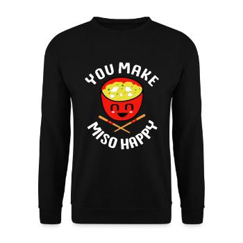 Sushi Go Rice Japan Tokyo Miso Nigiri Maki Udon - Unisex Sweatshirt - black - Front - Alina (178cm) & Michal (187cm)