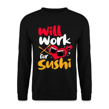 Sushi - Unisex Sweatshirt - black - Front - Alina (178cm) & Michal (187cm)