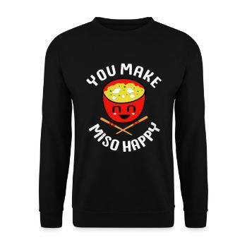 Sushi - Unisex Pullover - Schwarz - Vorne - Alina (178cm) & Michal (187cm)