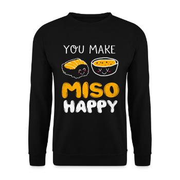 Sushi - Unisex Pullover - Schwarz - Vorne - Alina (178cm) & Michal (187cm)