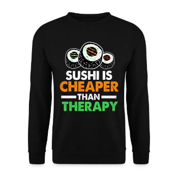 Sushi Go Riz Japon Tokyo Miso Nigiri Maki Udon - Sweat-shirt Unisexe - noir - Devant - Alina (178cm) & Michal (187cm)