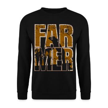 Farmer Farmer Farmer Farm Farm Gift - Unisex Sweatshirt - black - Front - Alina (178cm) & Michal (187cm)