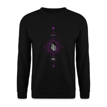 lineart Reiki cure cadeau cool - Sweat-shirt Unisexe - noir - Devant - Alina (178cm) & Michal (187cm)