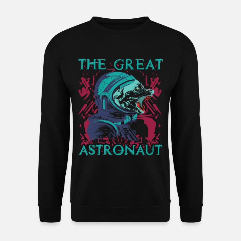 Wolf astronomy cool gift - Unisex Sweatshirt - black