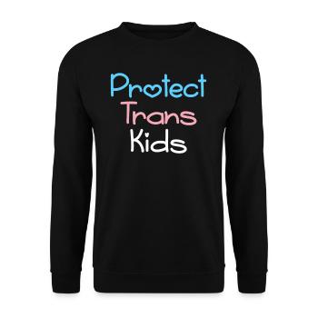 Schützen Sie Transgender Kinder - Unisex Pullover - Schwarz - Vorne - Alina (178cm) & Michal (187cm)