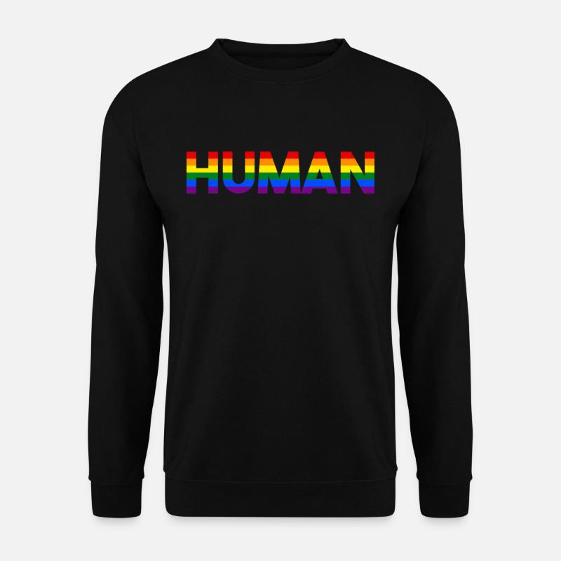 Human Gay Flag Homosexuell LGBT - Unisex Pullover - Schwarz