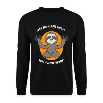 Chemise drôle je ne dors pas de moi - Sweat-shirt Unisexe - noir - Devant - Alina (178cm) & Michal (187cm)