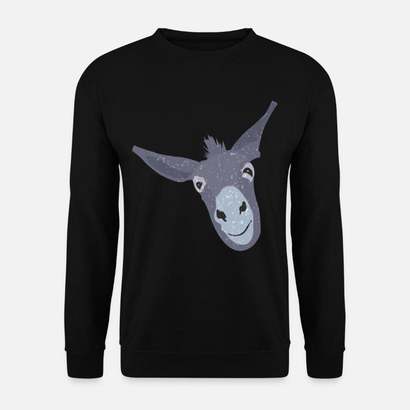 Esel Maulesel Muli Störrisch und Stur Geschenk - Unisex Pullover - Schwarz