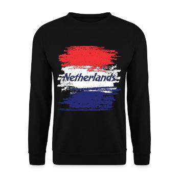 Pays-Bas Hollande tulipes Amsterdam cadeau - Sweat-shirt Unisexe - noir - Devant - Alina (178cm) & Michal (187cm)