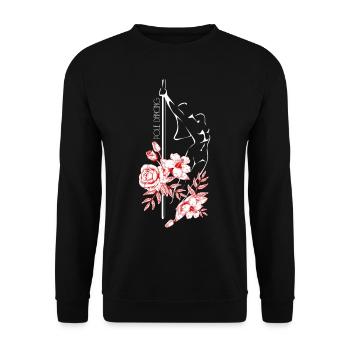 Blumenstock Tanz cooles Geschenk - Unisex Pullover - Schwarz - Vorne - Alina (178cm) & Michal (187cm)