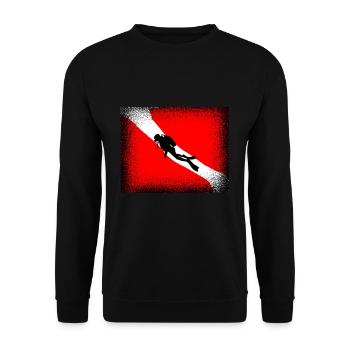 Taucher Geschenk Lustig Diving Tauchen Sport Meer - Unisex Pullover - Schwarz - Vorne - Alina (178cm) & Michal (187cm)