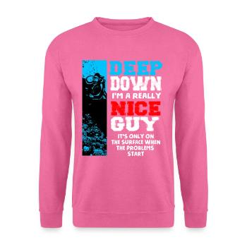 Taucher Geschenk Lustig Diving Tauchen Sport Meer - Unisex Pullover - Pink - Vorne