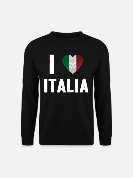 I Love Italia Italien Geschenk Liebe - Unisex Pullover - Schwarz