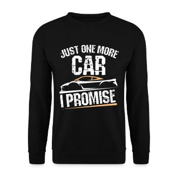 Drôle juste un cadeau de voiture de plus - Sweat-shirt Unisexe - noir - Devant - Alina (178cm) & Michal (187cm)
