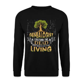 Dead disturb genealoge cool gift - Unisex Sweatshirt - black - Front - Alina (178cm) & Michal (187cm)