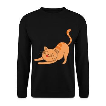 Namaste Yoga Cat Main Coone Cadeau Persan - Sweat-shirt Unisexe - noir - Devant - Alina (178cm) & Michal (187cm)