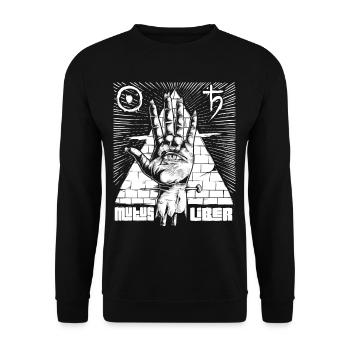 Alchemy hand man woman child - Unisex Sweatshirt - black - Front - Alina (178cm) & Michal (187cm)
