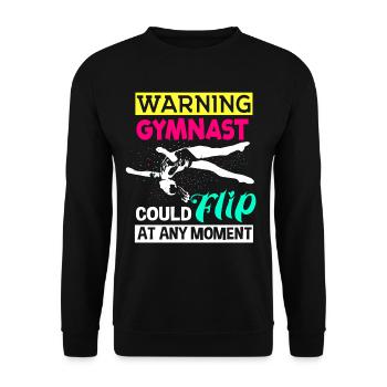 Gymnastique Main Stand Gymnastique Gymnastique Cadeau - Sweat-shirt Unisexe - noir - Devant - Alina (178cm) & Michal (187cm)