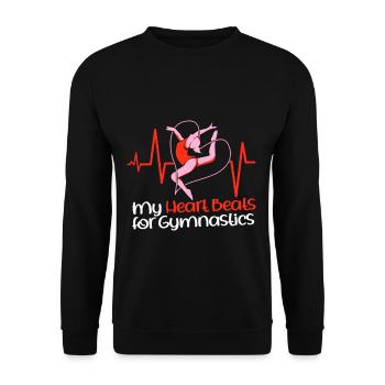 Gymnastique Main Stand Gymnastique Gymnastique Cadeau - Sweat-shirt Unisexe - noir - Devant - Alina (178cm) & Michal (187cm)