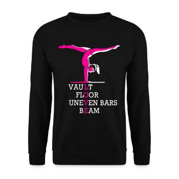 Gymnastique Main Stand Gymnastique Gymnastique Cadeau - Sweat-shirt Unisexe - noir - Devant - Alina (178cm) & Michal (187cm)