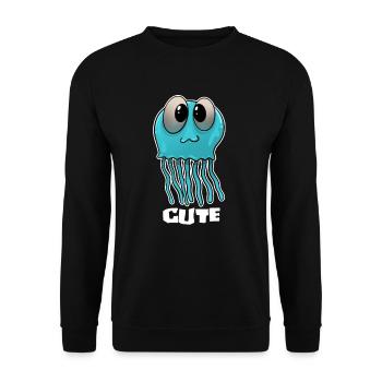 Jellyfish Sea Creature Ocean Sting poison gift - Unisex Sweatshirt - black - Front - Alina (178cm) & Michal (187cm)