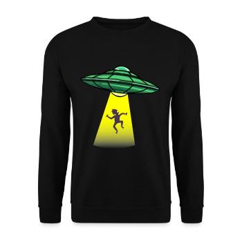 Get In Loser Alien Ufo Alien Gift - Unisex Sweatshirt - black - Front - Alina (178cm) & Michal (187cm)